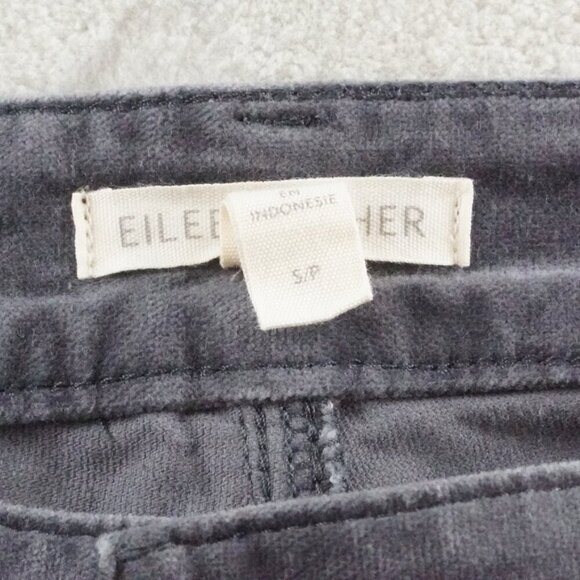 Eileen Fisher velour Straight Leg Pants Womens Petite Small Gray - Picture 3 of 10